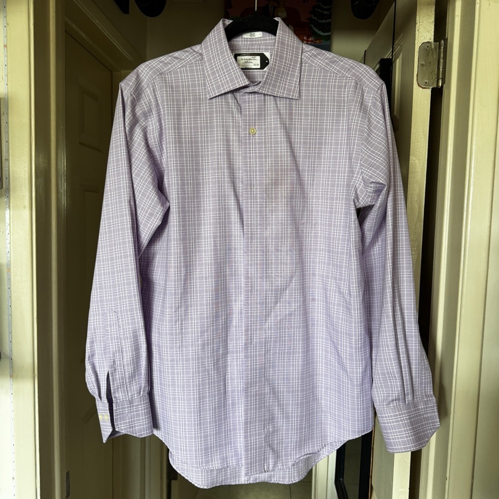 Men’s Purple Lorenzo Uomo Button Down Long Sleeve Shirt